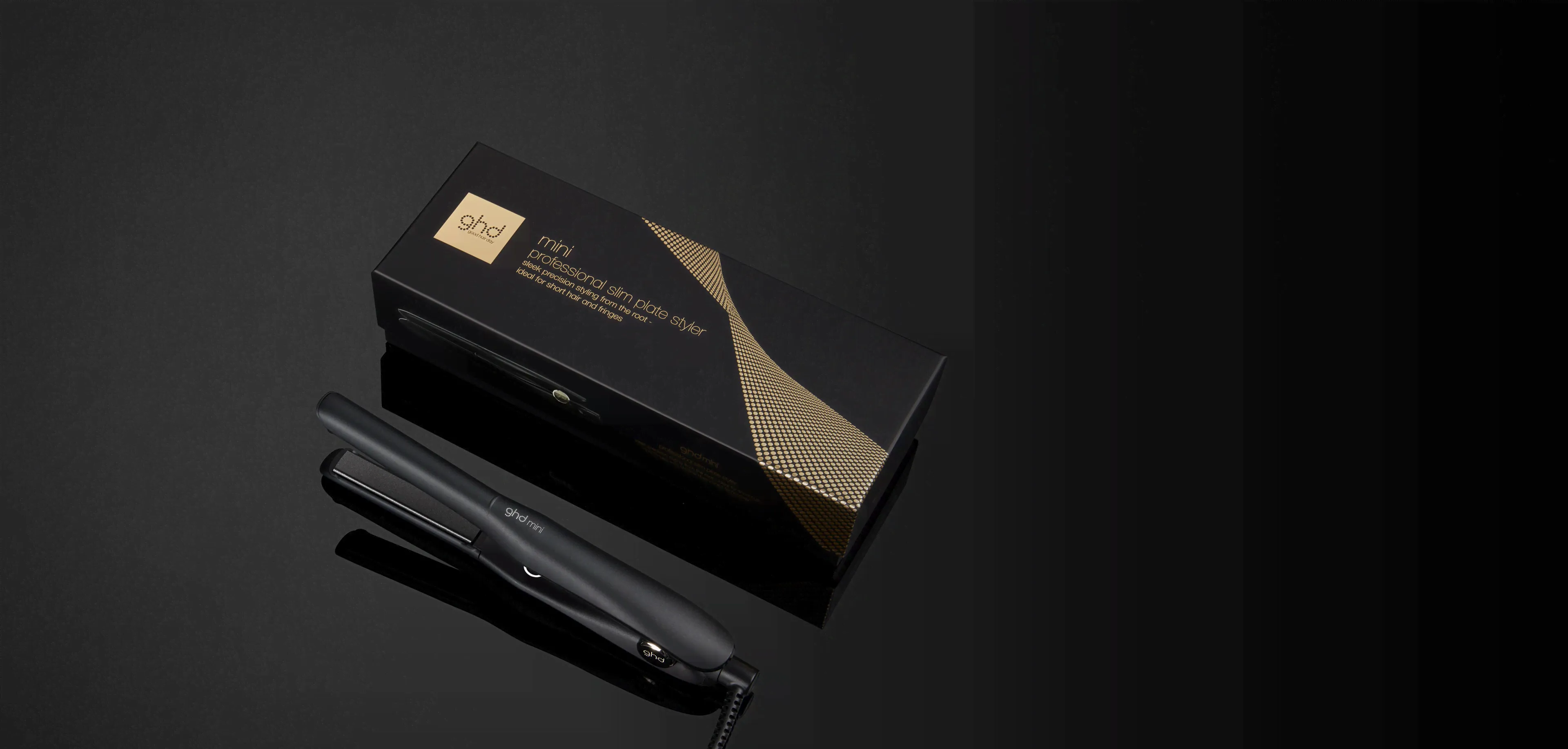 NEW GHD MINI HAIR STRAIGHTENER IN BLACK