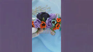 Wedding Bridal Hair Accessories. Floral Bridal Hair Comb. Boho Flower Hair Comb