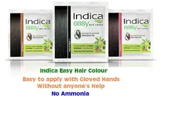Indica Easy Herbal Hair Color Cream Natural Black Brown Burgundy Henna