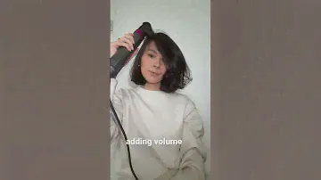 adding volume to short hair with Dyson Airwrap