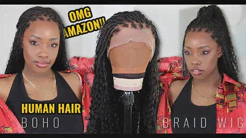 Another 😱GAME CHANGER! I Found a FULL LACE ✨HUMAN HAIR Boho Braid Wig on AMAZON! | MARY K. BELLA