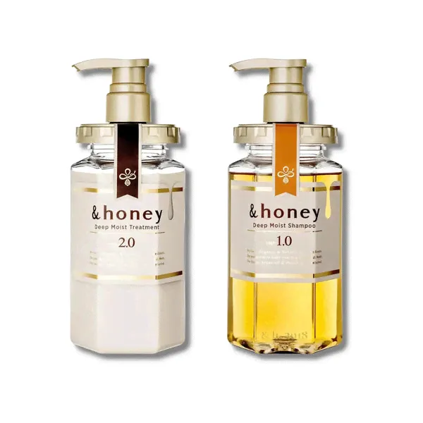 &HONEY Deep Moist 1.0 Shampoo 440ml + 2.0 Hair Treatment 445g Set