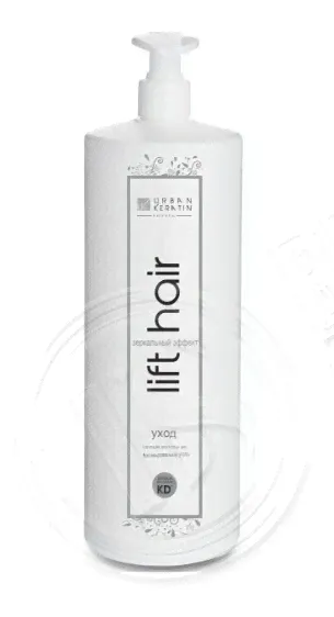 Смываемый уход Urban Keratin Lift hair Mirror effect для эффекта зеркального блеска волос 1000 мл