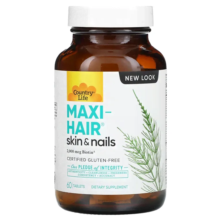 Витамины для кожи Country Life Maxi-Hair, Skin & Nails, 90 таблеток-1