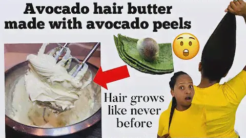 DIY AVOCADO HAIR BUTTER for Natural Hair 😱😱 KEEP Moisturised hair for days! Avocado hair butter 🧈