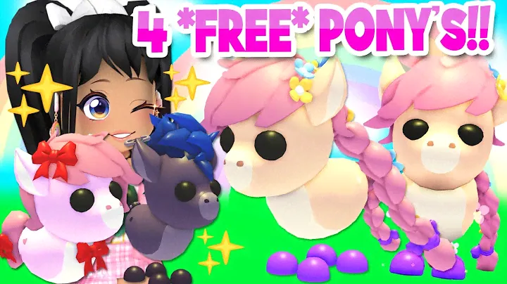 GET all 4 *FREE* PONY PETS in ADOPT ME!! *Roblox* Giveaway!