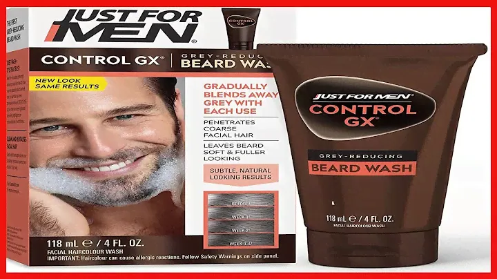 Great product -  Just For Men Control GX Grey Reducing Beard Wash Shampoo, Gradually Colors Mustache