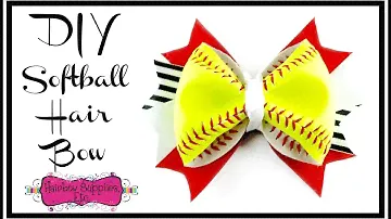 DIY Softball Hair Bow - Using a REAL Softball - Hairbow Supplies, Etc.