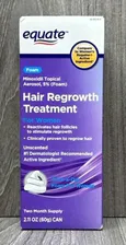 Equate Minoxidil Topical Aerosol 5% Hair Loss Regrowth Treatment for Women