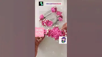 Buy Magenta Hair Brooch with Juda Pins || 'Happy Shopping' || #peaches&pink || #youtubeshort