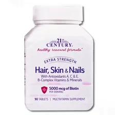 21ST CENTURY Hair, Skin & Nails 90 tab