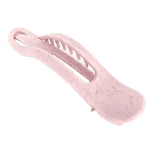 Straw Banana Hair Clip Pink Крабик для волос из натуральной пшеницы в форме банана розовый