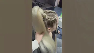 Сделали брейды в хвост к дню рождения 😎 #hairstyle #hair #braid #hairtutorial
