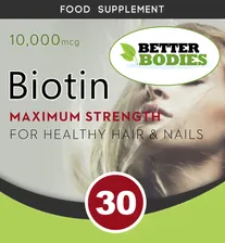 Biotin 10000 mcg Tablets Max Strength Healthy Hair Skin and Nails