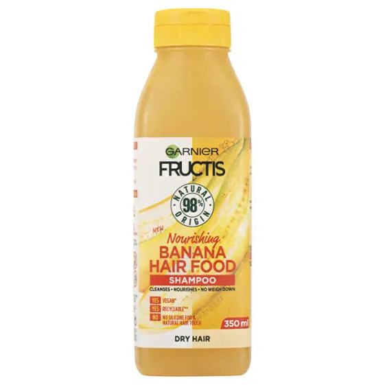 Питательный шампунь для сухих волос Fructis Hair Food (Banana Nourishing Shampoo) 350 мл-0