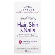21st Century, Hair, Skin & Nails, Extra Strength, 90 Tablets