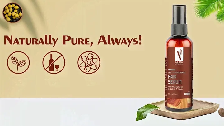 NutriGlow Advanced Organics Hair Repair Serum For Dry, Damage,Unmanageable and Frizzy Hair, 100 ml