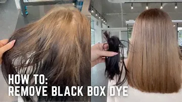 How to remove black box dye part 1 - hair color transformation before and after