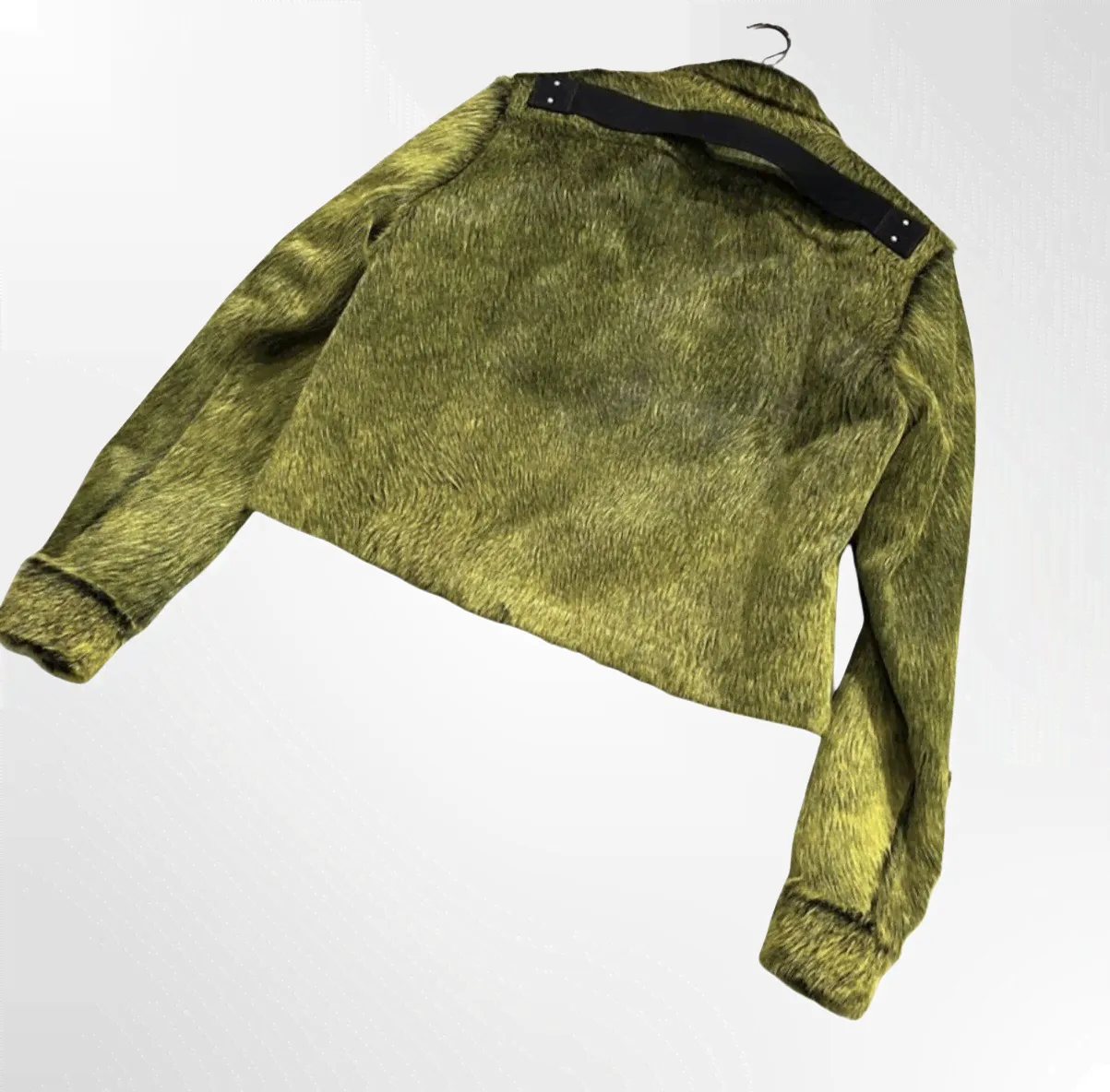 Rick Owens Grinch Pony Hair Cropped Jacket