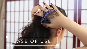 Double comb hair clutcher clip Fashion Professional Magic Bead Elasticity  #hairstylesforgirls #comb
