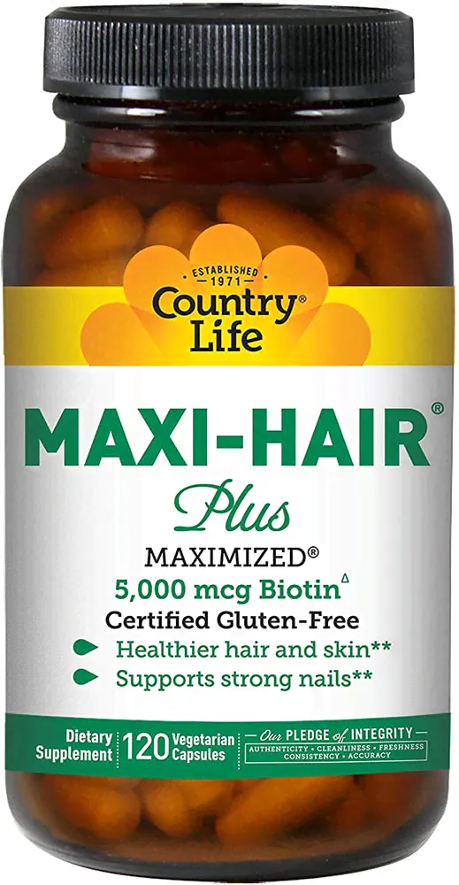 Country Life, Maxi Hair Plus, 120 вегетарианских капсул