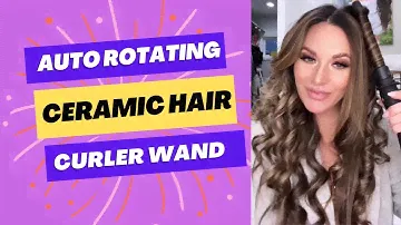 Auto Rotating Ceramic Hair Curler Wand For Easy Curls