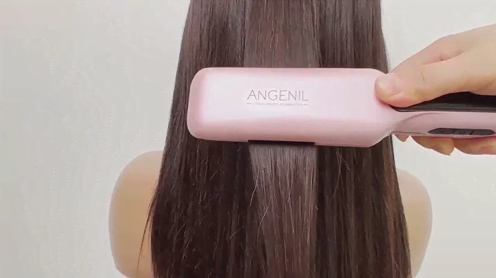 Angenil Professional Flat Iron Wide 1.6 inch Argan Oil Ceramic Hair Straightener and Curler 2-IN-1