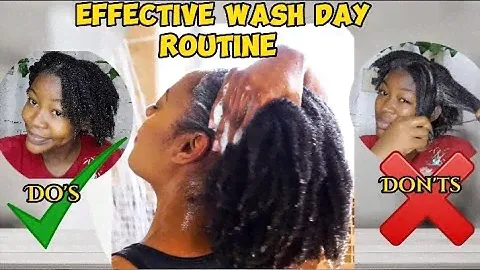 EFFECTIVE NATURAL HAIR WASH DAY ROUTINE FOR 2× HAIR GROWTH| Tips to Growing Longer and Thicker Hair