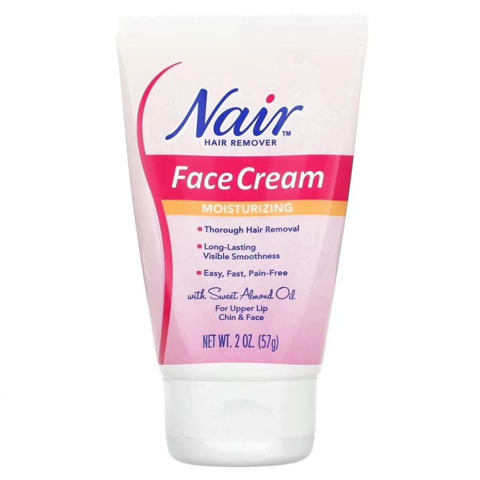 Nair, Hair Remover, Moisturizing Face Cream, 2 oz (57 g)-0