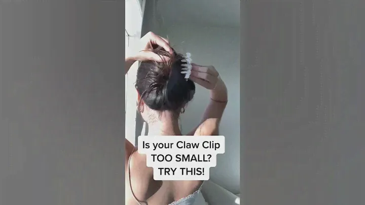 CLAW CLIP HACK for THICK/LONG hair tutorial! Can’t fit your hair inside a claw clip? Try this trick