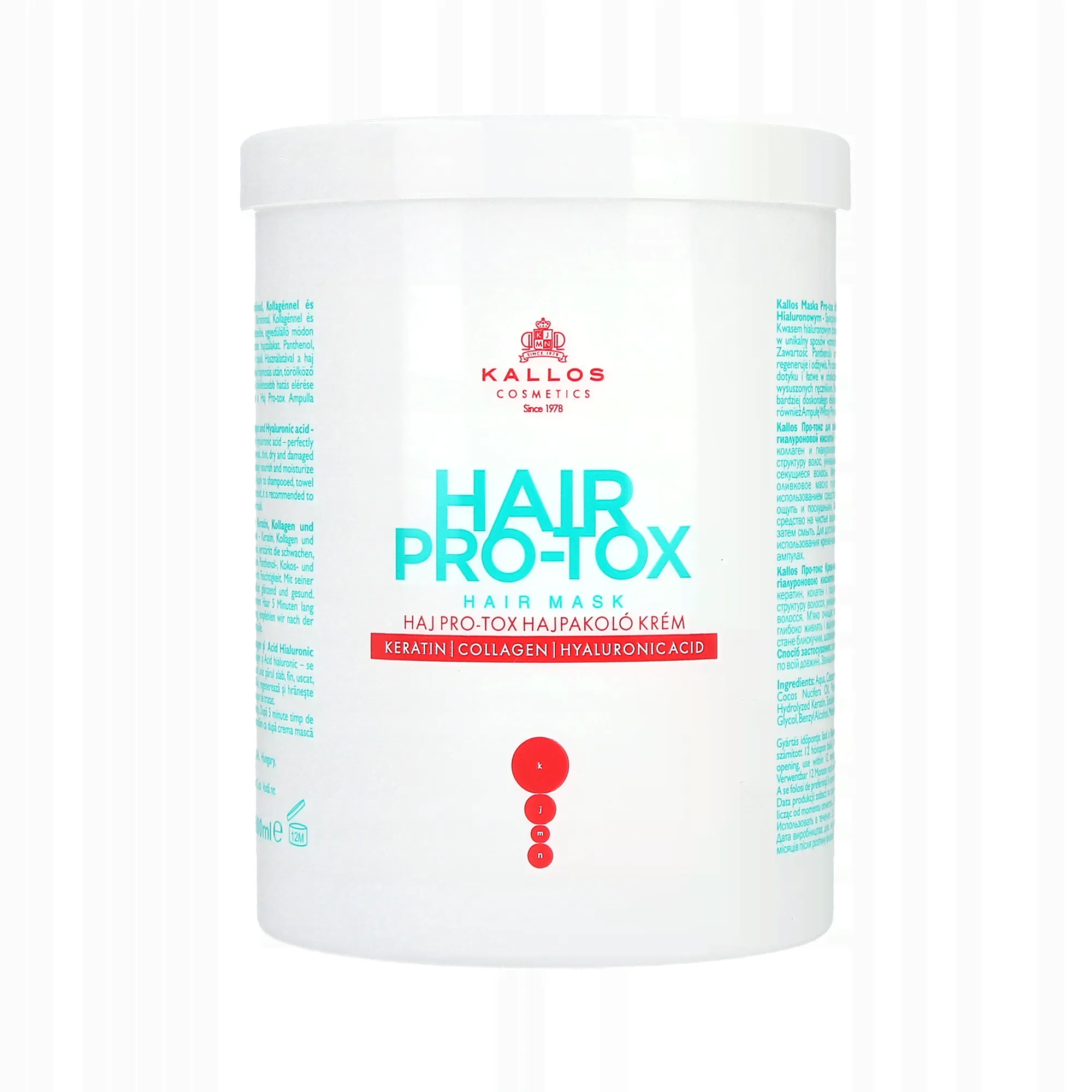 KALLOS HAIR PRO-TOX МАСКА КЕРАТИН КОЛЛАГЕН 1000мл-0