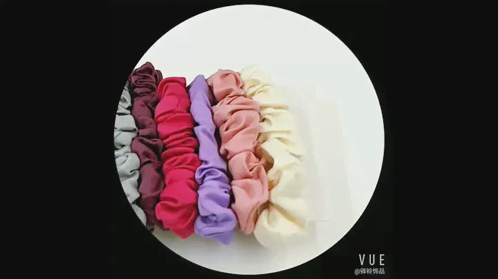 25 colors pack of 12 satin scrunchies fabric elastic hair bands ponytail holder accessories