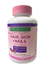Natures Bounty HAIR SKIN and NAILS 250 Softgels Multivitamin 5000 mcg Biotin