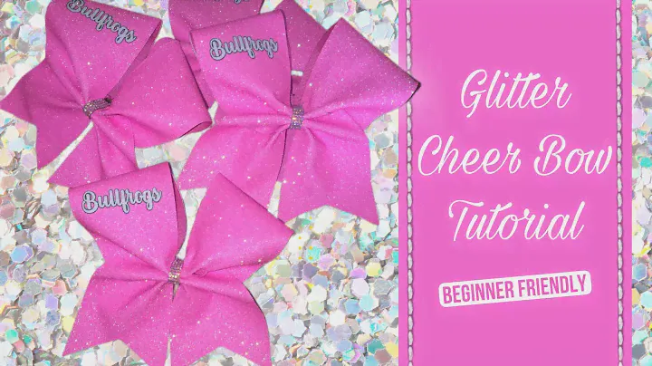 How To Make A Glitter Cheer Bow With Text| Cheer Bow Tutorial