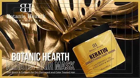 BH Keratin Hair Mask (16 oz) | Smoothing Hair Mask with Coconut Oil, Collagen & Biotin