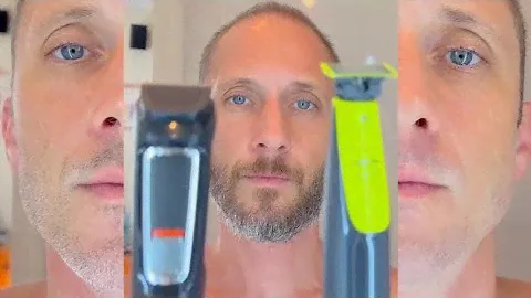 Electric Shaver OneBlade VS Philips Serie 3000 Beard Trimmer in Action