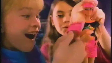 1993 Barbie glitter hair commercial English American